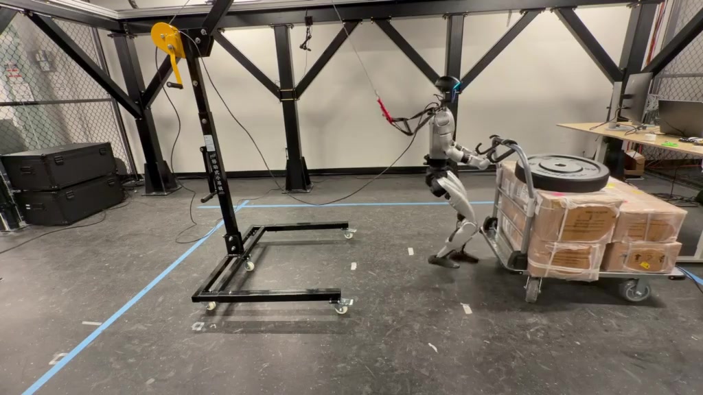 FALCON performing cart pulling in the supplementary hardware experiment